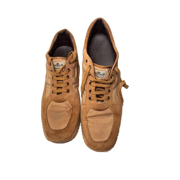 Vintage HoganInteractive Camel Suede Canvas Sneaker Men's 11